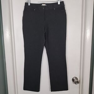 Talbots Petite Signature Womens 6p Gray Pants Stretch Office Career Work